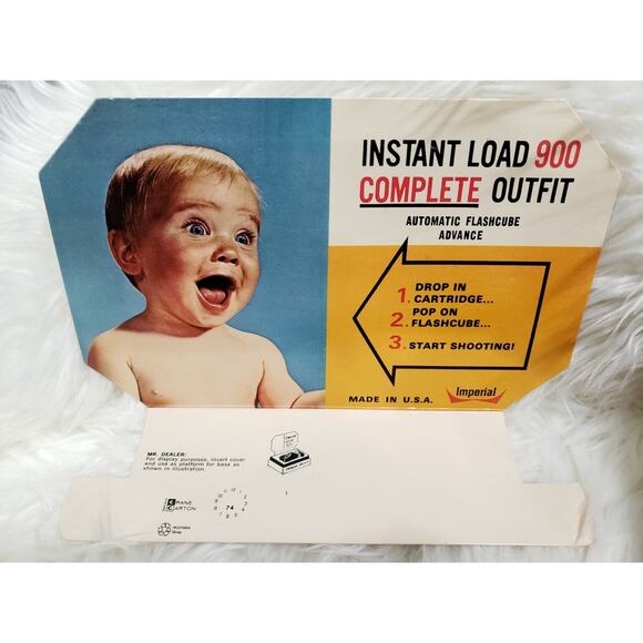 Vintage 1970's IMPERIAL Instant Load 900 for 126 Cartridge Camera Advertising - Picture 10 of 11